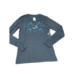 NEW NHL Authentic Pro San Jose Sharks T-Shirt Men's Size S Long Sleeve Grey NWT